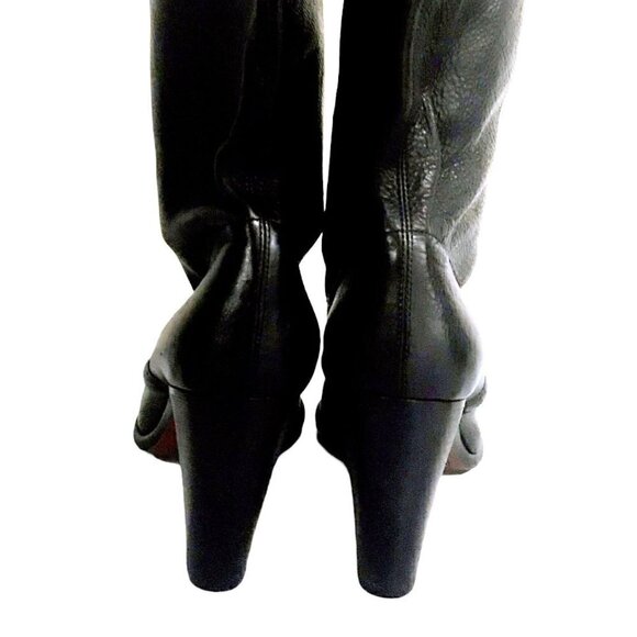 Michel Perry black‎ leather half boots size 38 EU - Picture 6 of 11